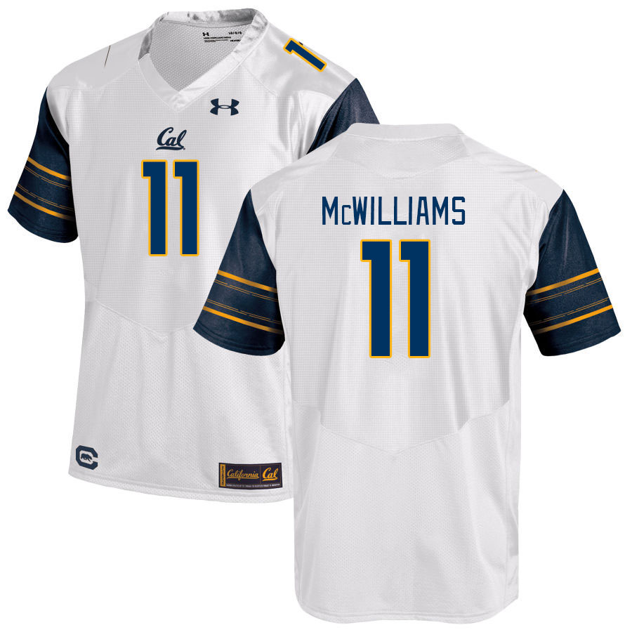 Men #11 Tyson McWilliams California Golden Bears College Football Jerseys Stitched Sale-White - Click Image to Close